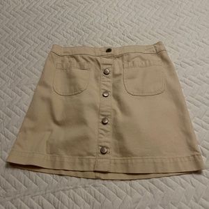 Copper Key cream jean skirt
